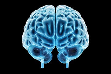 Poster - Futuristic Cybernetic Concept of a High-Tech Human Brain Visualization in a Digital Realm