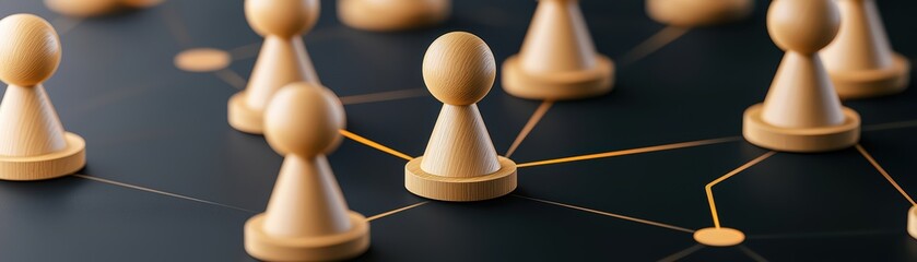 Poster - Abstract Concept of Teamwork and Collaboration in a Decentralized Network Visual Representation