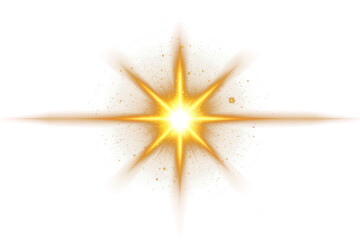 Wall Mural - png an isolated gold blink sunray light effect outdoors lighting nature.