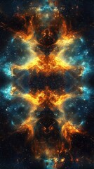 Wall Mural - vibrant colors and interstellar clouds fill the space of the cosmos