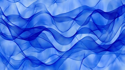 Aufkleber - Abstract blue background with flowing wave-like curved lines and subtle grunge textures, creating a smooth, futuristic, and dynamic design concept for digital art and modern graphic elements