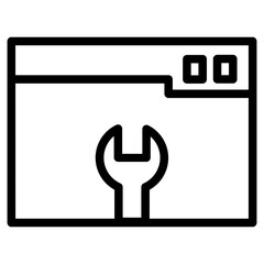 Poster - Setting Web Tools Line Icon