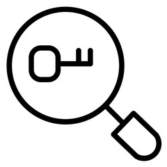 Poster - Search Seo Key Line Icon