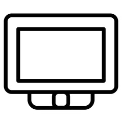 Poster - Screen Display Monitor Line Icon