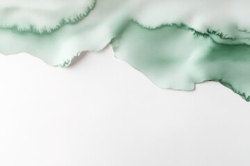 Poster - Gentle watercolor wash blends soft green and mint hues into a white background, providing an airy and open space, ideal for highlighting eco-friendly concepts and wellness ideas