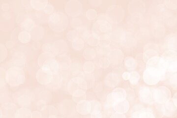 Poster - Peachy pastel pink bokeh circles background illustration, minimalist elegant soft feminine wallpaper design