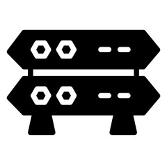 Poster - Connected Servers Sending Glyph Icon