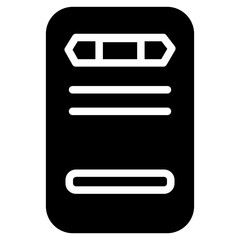Poster - Server Data Network Glyph Icon