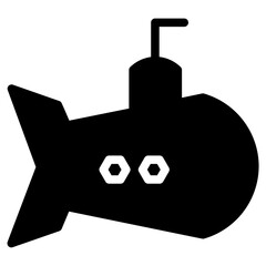 Fototapete - Marine Nautical Sea Glyph Icon