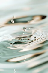 Poster - Soft green ink diffuses through clear water, creating beautiful swirls and an abstract, fluid effect. The blurred upper area offers a perfect spot for branding elements