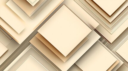Poster - An abstract composition features layered geometric square shapes with color