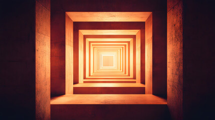 Poster - Room with unique structure allowing natural light to enter from the center creating a beautiful and inviting atmosphere with decorative angles.