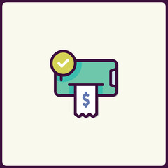 Aufkleber - Online transaction approved vector icon for financial applications design