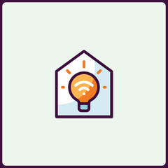Poster - Smart Home Automation System Concept Icon with Wireless Connection Indicator
