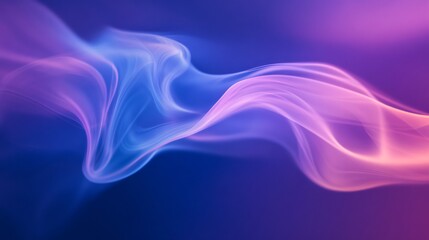 Poster - Serene Pastel Abstract Image Featuring Gradient of Purple Pink and Blue in Smooth Harmonious Flow