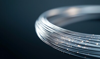 Poster - fiber optic cables curve