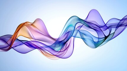 Poster - abstract digital artwork featuring smooth purple curves and a dynamic wavy effect.