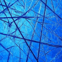 Poster - Abstract Blue Ice Crack Pattern Texture Design