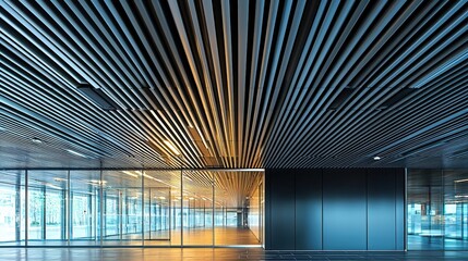 Poster - A modern building with a fascinating array of showcasing contemporary architectural design