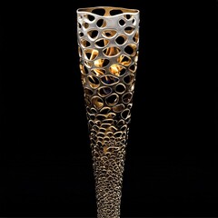 Poster - An elegant glass containing a flickering candle inside, radiating warm light in a cozy atmosphere
