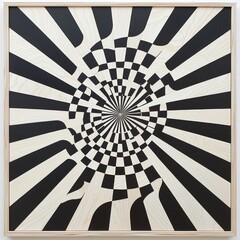 Poster - Captivating black and white pattern creating a striking visual impact on various surfaces