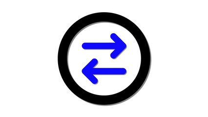 Poster - Clean and modern flip horizontal icon symbolizing the mirroring of an image or object along a horizontal axis.