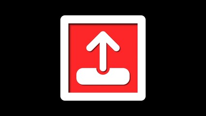 Poster - Stylish upward arrow symbol for highlighting progress, success, or elevation in professional digital interfaces.