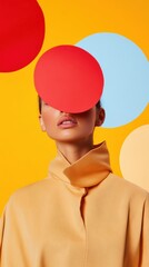 Leinwandbilder - Minimalist Color Block Fashion Bold Gen Z Creative Styling Concept Exploring Identity, Visual Design, and Avant-Garde Personal Branding in Contemporary Digital Aesthetic