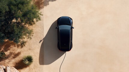Poster - Minimalist Electric Vehicle Charging in Eco-Conscious Landscape Next-Gen Sustainable Mobility Solutions for Urban Explorers and Climate-Aware Professionals