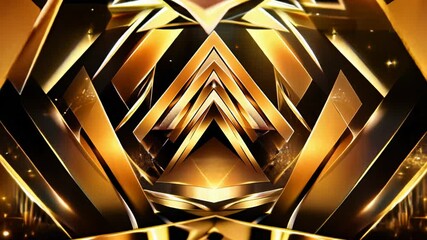 Poster - Minimal modern product display golden podium with scenic lights