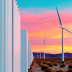 Poster - Futuristic Clean Energy Horizon Modular Power Storage and Wind Turbine Infrastructure Creating Sustainable Grid Solutions for Climate-Positive Innovation