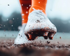 Poster - Dynamic Performance Precision High-Intensity Athletic Footwear Capturing Explosive Movement in Ultra-Sharp 8K Sports Technology Imagery