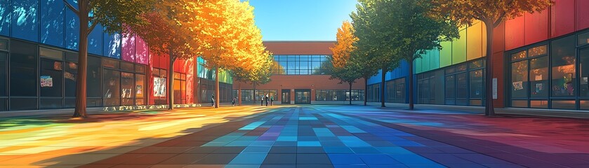 A school with a LGBTQ support club, fostering safe spaces for students