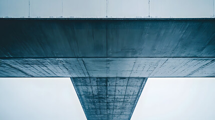 Poster - Stunning view of a bridge set against a clear sky background emphasizing the grid structure and architectural design of the bridge.