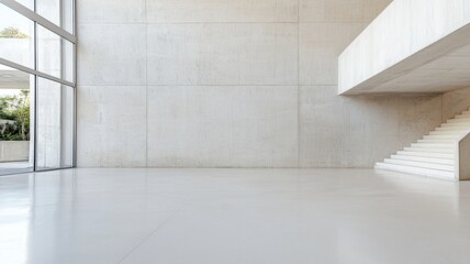 Aufkleber - Concrete texture Wall Background with Floor Wide Empty Garage Scene copy space for text