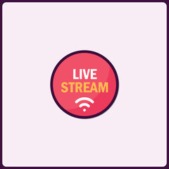 Poster - Stylized live stream broadcast graphic for media production design projects