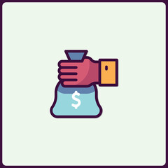 Aufkleber - A Simple Icon Depicting Financial Gain and Investment with an Economy Element