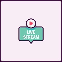 Poster - Live Stream Graphical Icon for Social Media and Broadcasting Platform