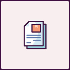 Poster - Modern documents icon design conveying simplicity and efficiency seamlessly