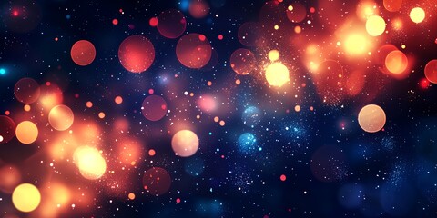 Poster - A colorful, starry background with a blue sky.