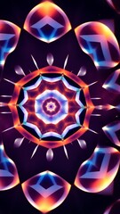 Aufkleber - A colorful, abstract design with a star in the center. The design is made up of many different colors and shapes