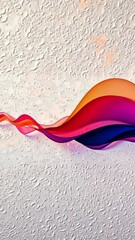 Aufkleber - A white background with a purple, orange, and blue wave. The wave is very long and has a lot of detail