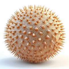 Poster - A detailed 3D render of a pollen grain. The image shows its spiky surface and intricate structure. Sea Urchin Anemone showcasing intricate biological details