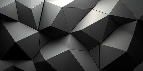 Poster - Black and white image of a jagged, angular design. The image is abstract and has a modern, minimalist feel to it