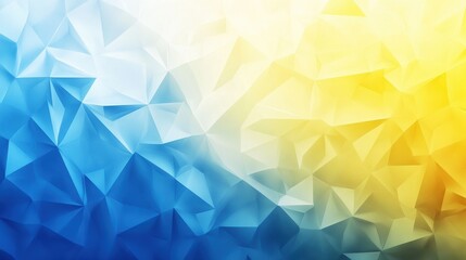 Poster - geometric abstract blue and yellow gradient background soft color wallpaper minimalist