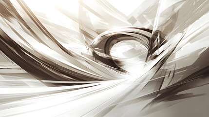 Poster - Elegant white and brown abstract background showcasing modern line drawings in a clean and artistic style for creative use.
