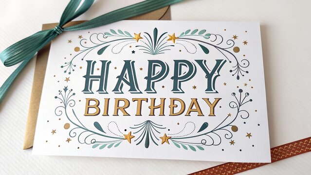 Hand Drawn Birthday Party Typography and Decoration