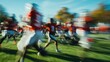 © nikomsolftwaer - Blurred motion effect of players running sports field gigapixel photography outdoor arena dynamic perspective