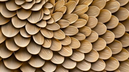 Aufkleber - Close up of a leafy plant with a brown and tan color scheme. The leaves are arranged in a spiral pattern, creating a sense of movement and depth. Scene is serene and calming