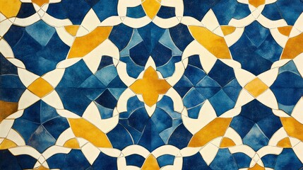 Poster - Creating a vibrant islamic pattern digital art geometric design artistic environment close-up view interlacing elements